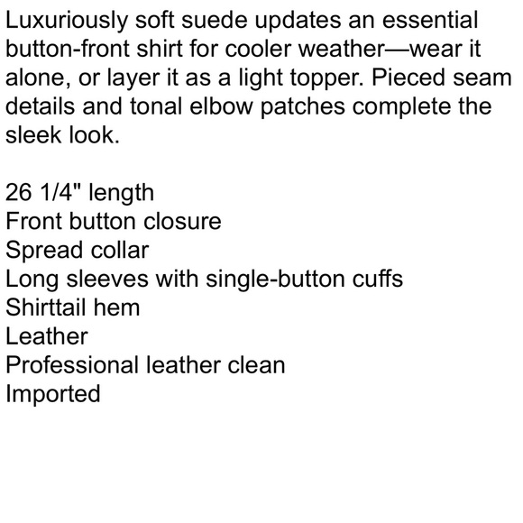 SUEDE CURRENT/ELLIOT - THE CLEAN PERFECT SHIRT SIZE 1=SMALL - Picture 16 of 16